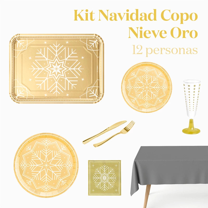 Premium Winter Table Kit 12 Gold People