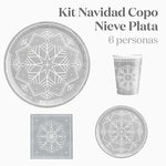Kit da tavolo invernale di base 6 persone d'argento