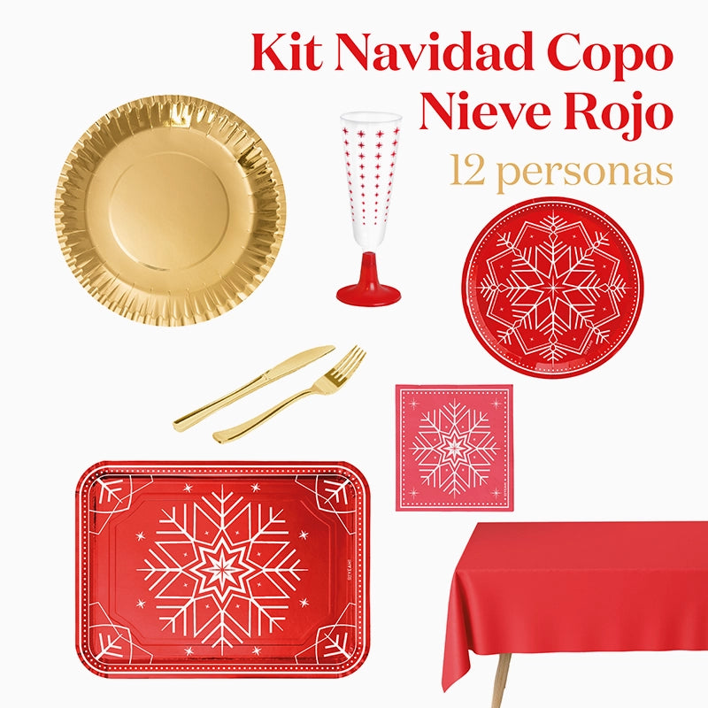 PREMIUM Winter Table Kit 12 people red