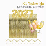 Déco kit photocall Nouvel An 2026 6 Gold People 23 unités
