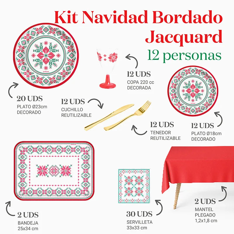 Kit de table nordique premium 12 personnes