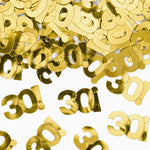 Confette metalizado número 30 de ouro