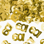 Confete metálico número 60 ouro