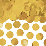 Gold round confetti bags