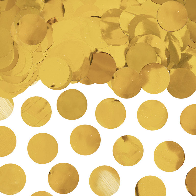 Gold round confetti