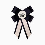 Broche 30 Cumpleaños 17 cm Negro y Crema
