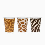 Vasos Cartón 220 cc Animal Print