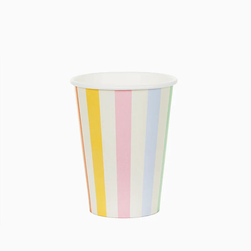 Paper Cups 400 cc Multicolor Stripes