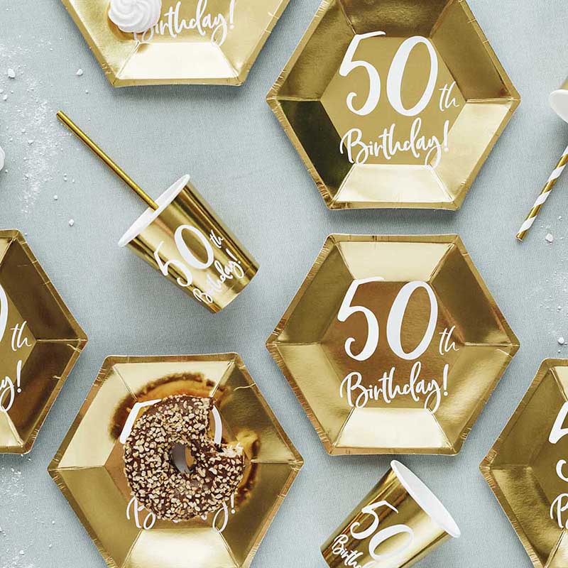 Carton en or "50e anniversaire"