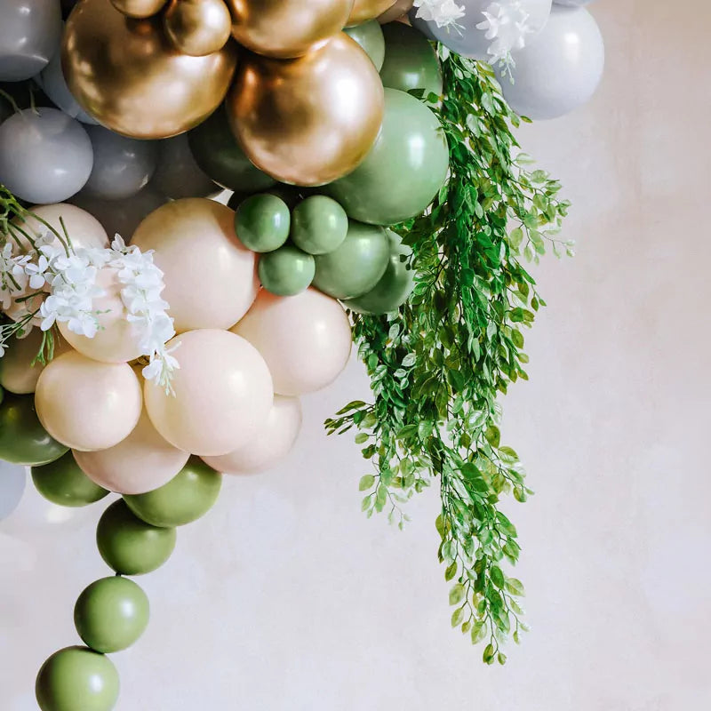 Globo Látex con Conector Ø 33 cm Verde Oliva