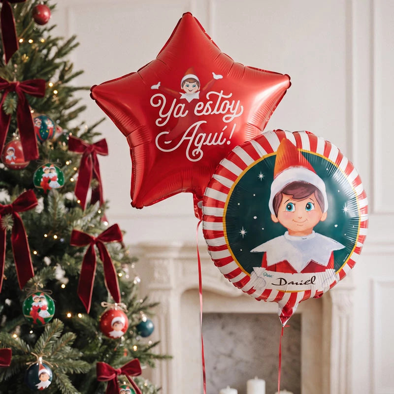 Inspiracion con Balão Foil Redondo Ø 45 cm Naughty Elf - O Elfo na Prateleira