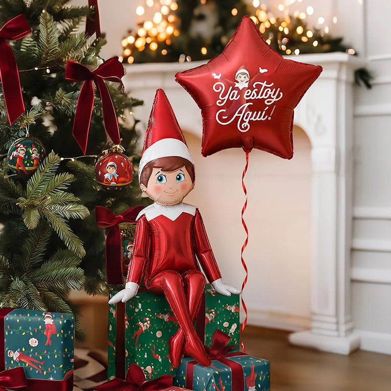 Inspiracion con Globo Foil Gigante XL Elfo Travieso - The Elf on the Shelf (Sin Helio)