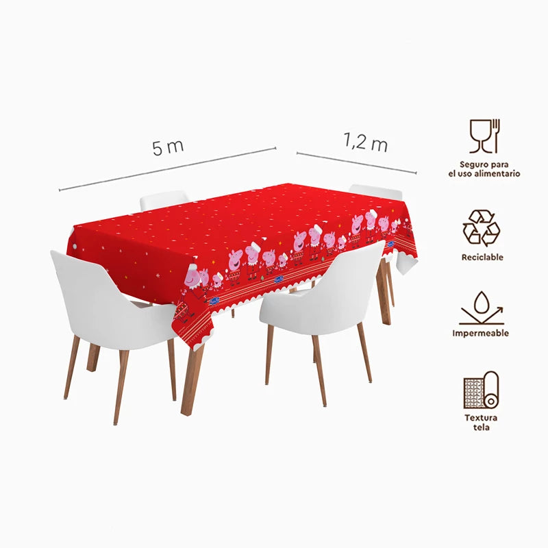 Rollo Mantel Papel Navidad 1.20 x 5 m Peppa Pig