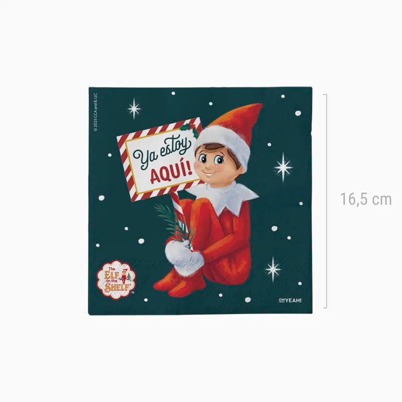 Servilleta Doble Capa Papel 33 x 33 cm Elfo Travieso - The Elf on the Shelf