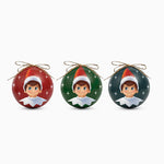 Set 3 Bolas de Navidad 8 cm The Elf on the Shelf