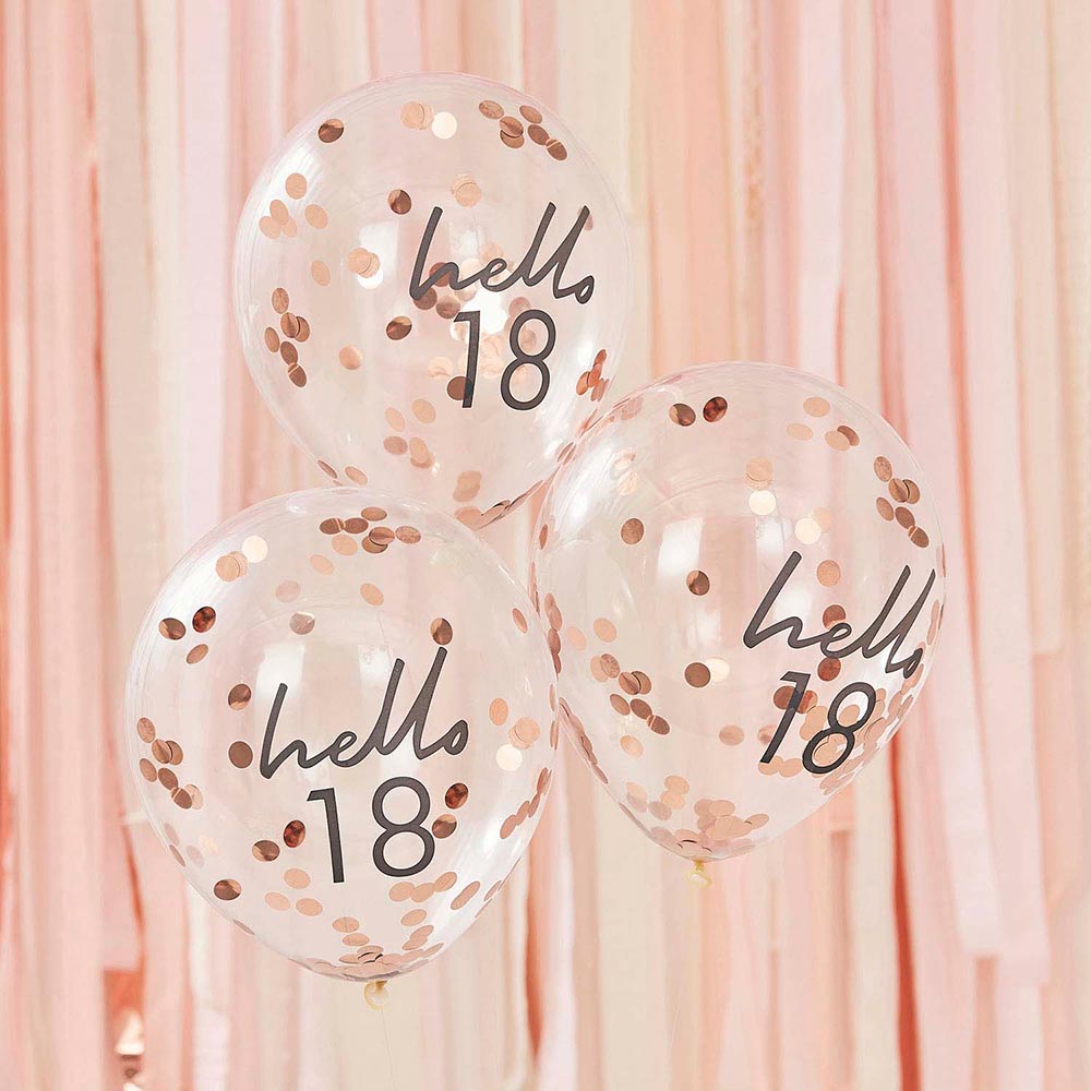 Balões de Confeti "Hello 18"