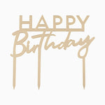 Topper Happy Birthday gold cake