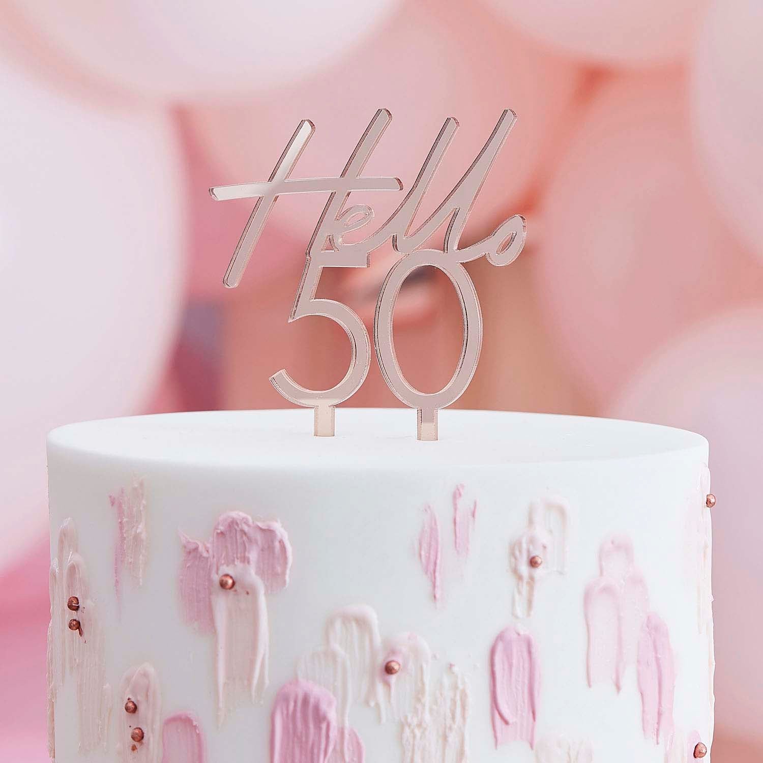 Gâteau de topper "Bonjour 50"