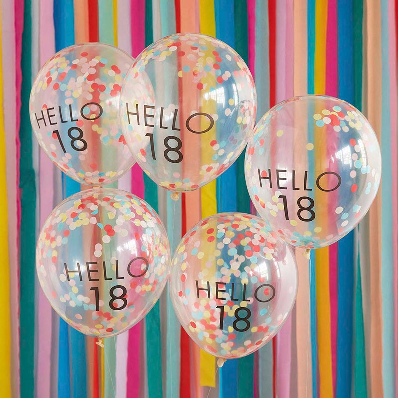 Balões de látex "Hello 18"