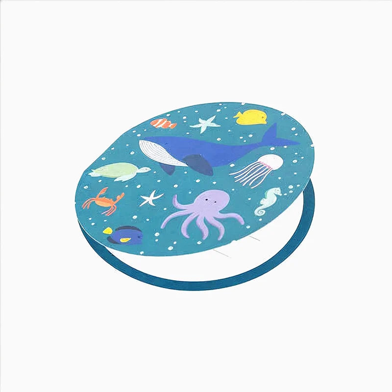 Invitación Bajo del Mar 11 x 14.8 cm Redonda