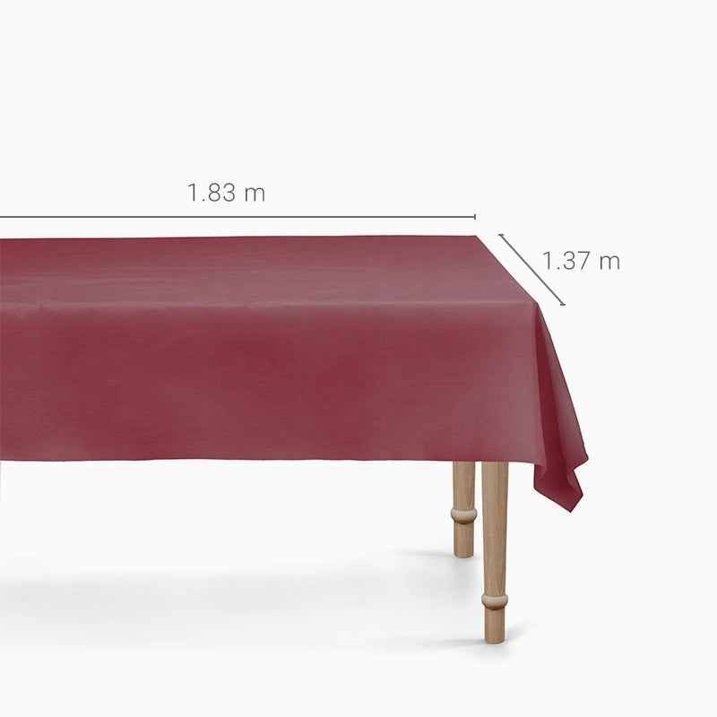 Mantel Plástico Plegado Impermeable 1.37 x 1.83 m Granate
