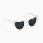 Gafas Blancas Perlas Corazón