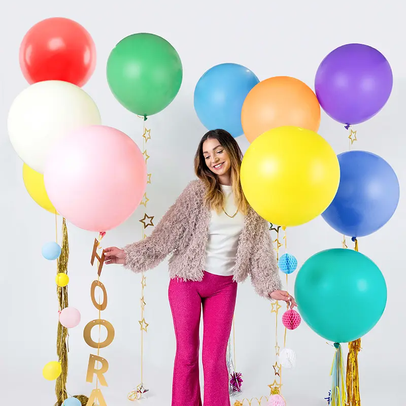 Globo Jumbo Látex XL 60 cm Azul Pastel