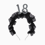Diadema 18 Cumpleaños Negra Perlas