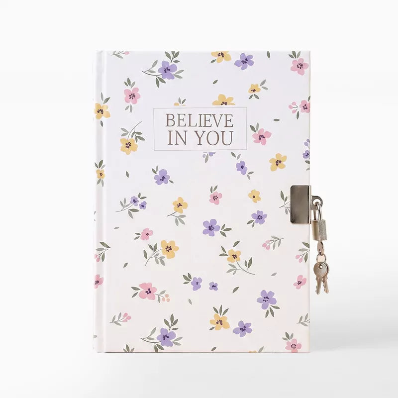Diario con Candado 13.5 x 1.8 x 16 cm Floral