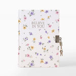 Diario con Candado 13.5 x 1.8 x 16 cm Floral