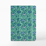 Libreta con Goma 13 x 1.5 x 19 cm Verde con Flores