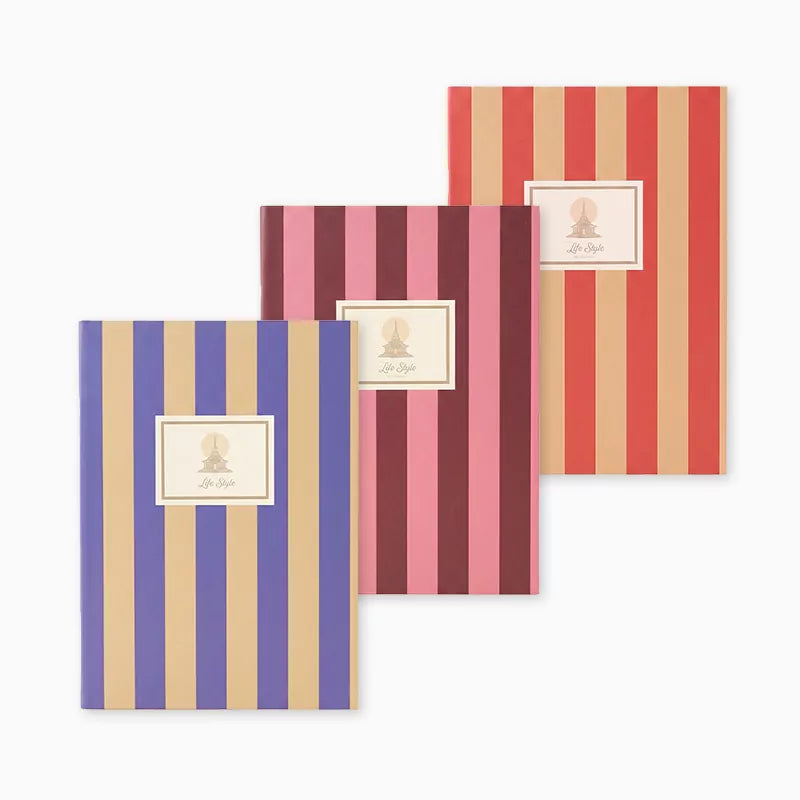 Libretas Tapa Blanda 10.5 x 1.7 x 14.7 cm Rayas