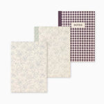 Libretas Tapa Blanda 10.5 x 1.7 x 14.7 cm Floral con Vichy