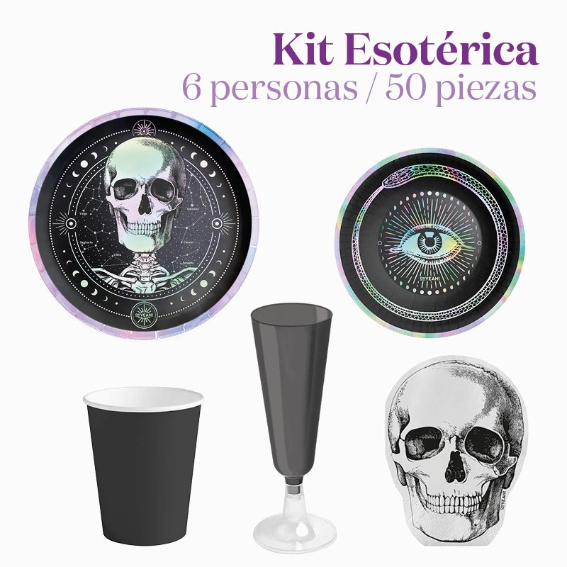 Kit Mesa Basic Esotérico 6 Personas 50 piezas