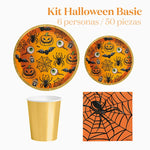 Kit Mesa Basic Halloween 6 Personas 50 piezas