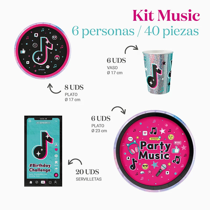 Basic 6 People Music Table Kit 40 pieces