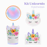 Kit Mesa Basic 6 Personas Unicornio