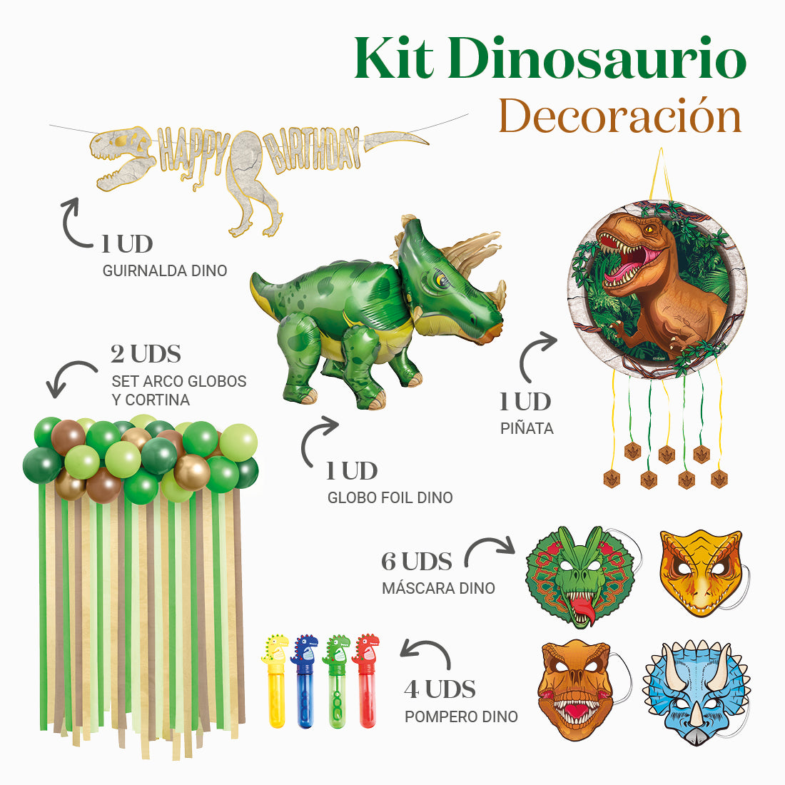 Kit Decoración Ambiente Dinosaurio