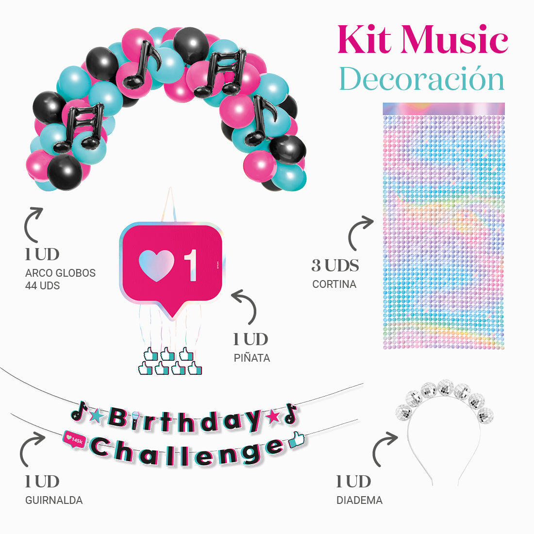 Inspiracion con Kit Decoración Ambiante Music