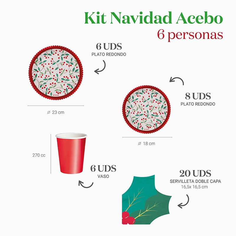 Kit de base Kit Natural Acebo 6 personnes