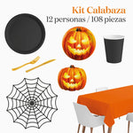 Kit Mesa Premium Calabaza 12 personas 108 piezas