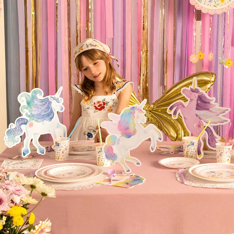 Inspiracion con Silhueta decorativa de aura de unicórnio de papelão