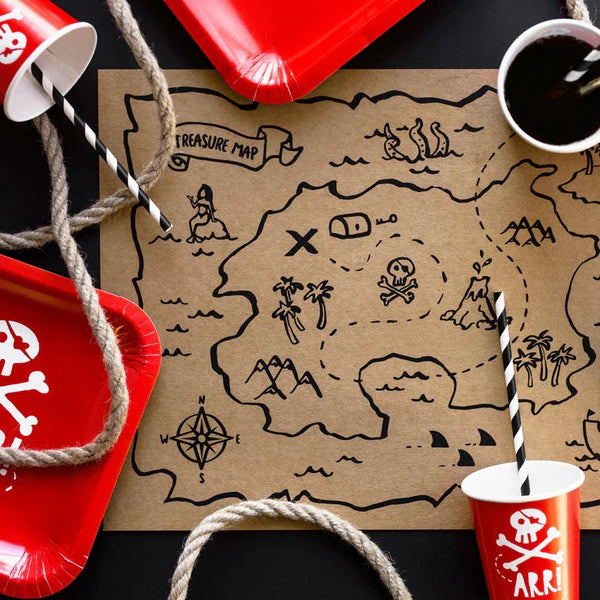 Tovagliolo di carta a strisce nera