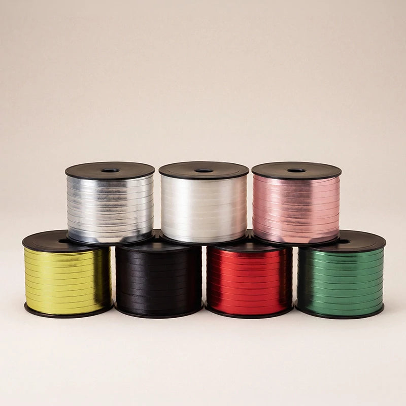 Nastro per palloncini glitterati 0,5 cm x 90 m Rosso