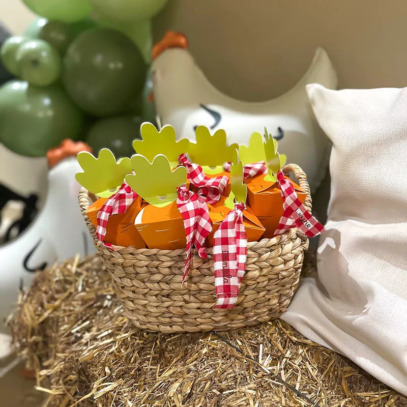 Caixa de bombons de papelão 7,5 x 26,5 x 7,5 cm Cenoura