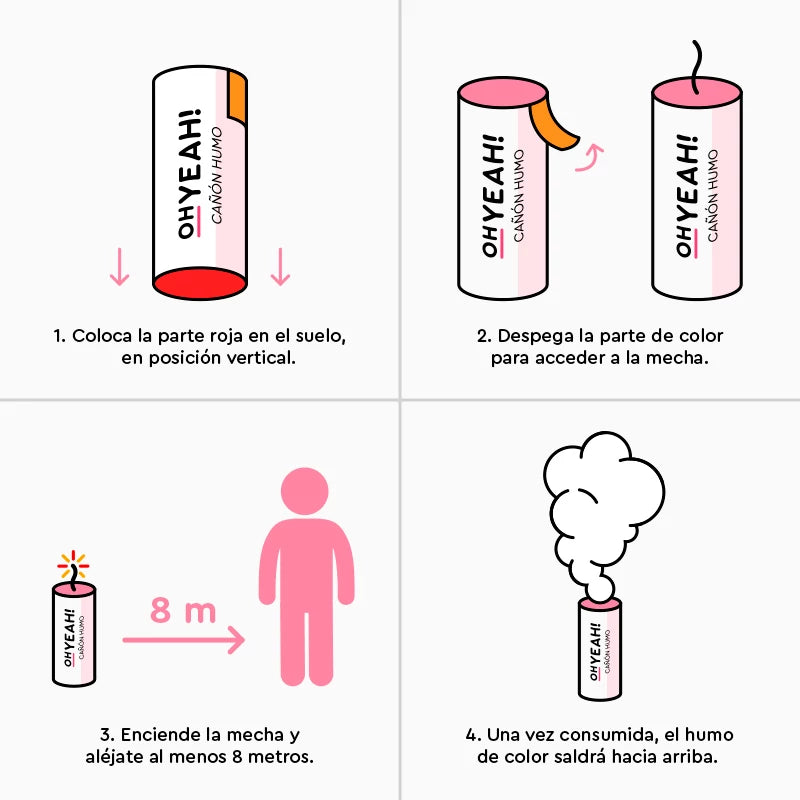 Inspiracion con Cañón de Humo Rojo