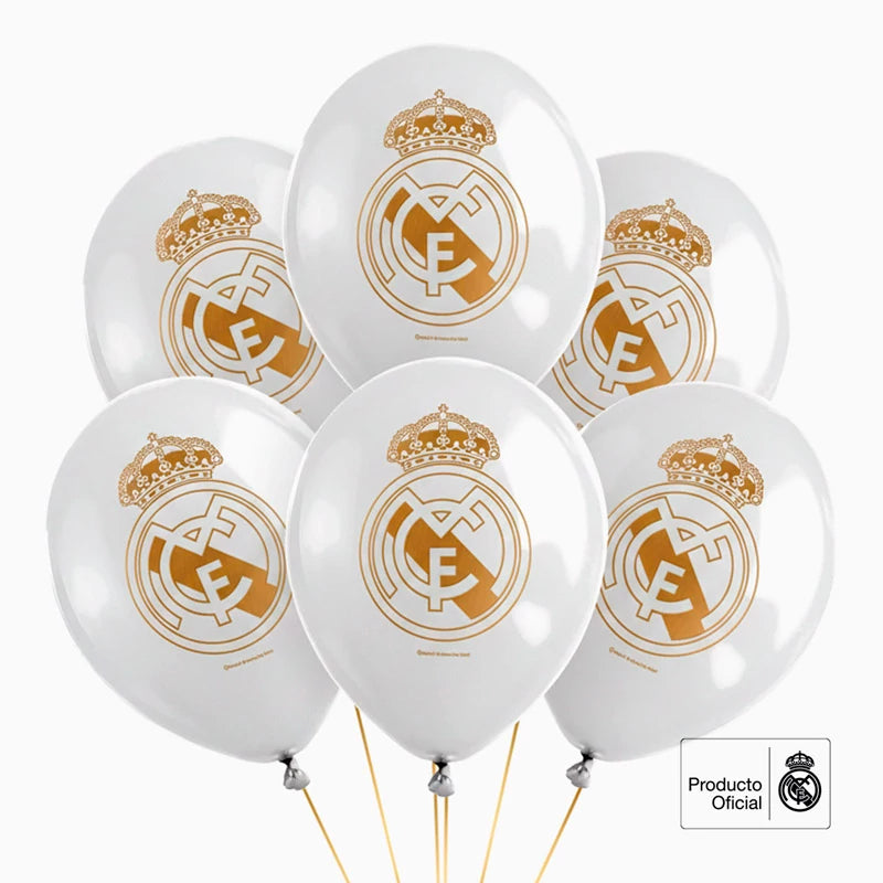 Set Globos Látex Ø 30 cm Real Madrid