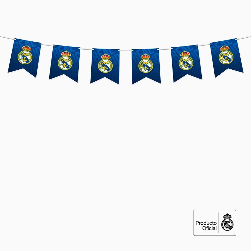 Guirnalda Banderines Cartón Real Madrid