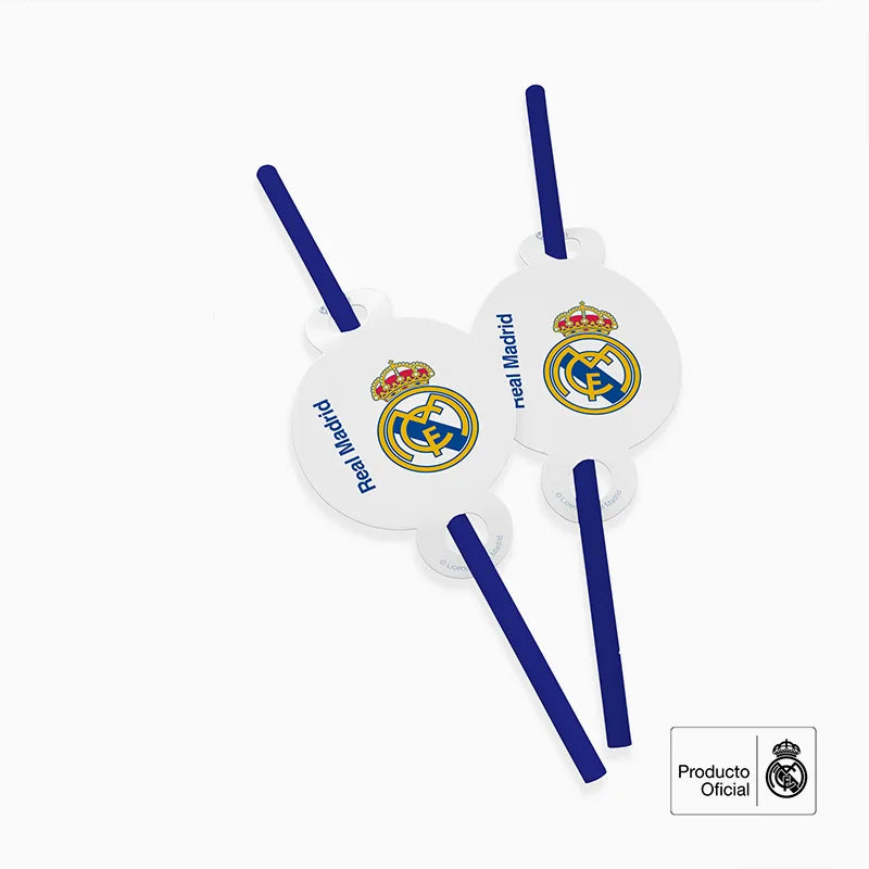Pajitas Cartón Real Madrid