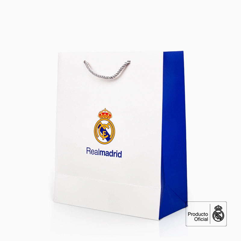 Bolsa Regalo Grande Cartón 30 x 10 x 40 cm Real Madrid